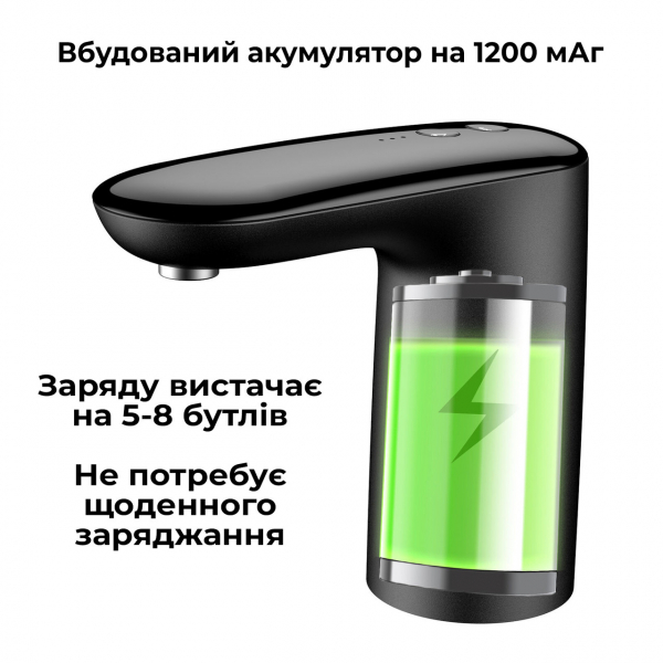 Помпа акумуляторна для води 1200 mAh (Біла)